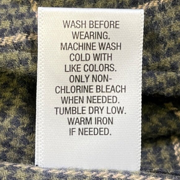 Croft & Barrow Men's Green Flannel Shirt/Button Up Sz S SKU 4956 - Picture 6 of 6